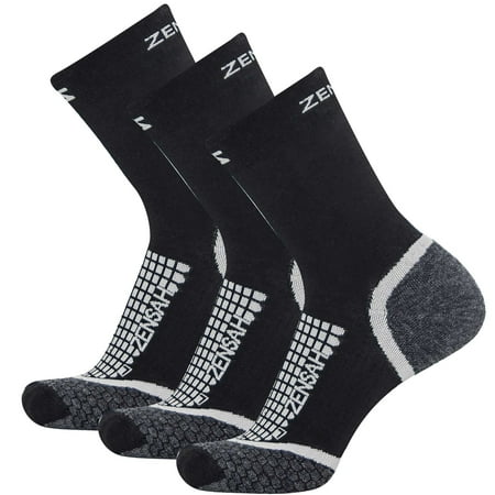 

Zensah Grit Running Mini Crew Socks Black Pack Small