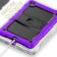 thumbnail image 2 of Allytechgroup Samsung Galaxy Tab A7 Lite SM-T220 T225 T227 8.7" Shockproof Rugged Bumper Kids Friendly Tablet Case with Screen Protector, Shoulder Strap, Purple, 2 of 8