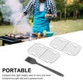 thumbnail image 3 of Barbeque Wire Mesh Net Grill Grid, Portable Stainless Steel Reusable Compact 2pcs Durable Grill BBQ Accessories  for Outdoor Camping for Home Daily, 3 of 8