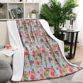 thumbnail image 2 of Luxurious Ultra Soft Flannel Throw: Vintage Botanical Flower Blanket, 50x60in - Blanket Cozy Gift for Kids & Adults - Couch Blanket for Home, Chair, Sofa, Couch & Bed, 2 of 5