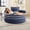 Blue, variant on Harmie Round Sofa Bed, Compressed Cloud Couch Sleeper Sofa with Cup Holders, Corduroy Sofa for Living Room Apartment, Black, 55.0 x 55.0 x 25.0 in