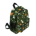 thumbnail image 2 of FORMRS School Backpack with Front Zippered Pocket 12" Student Travel Daypack, Green Flowers Pattern, 2 of 6
