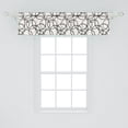 thumbnail image 2 of Ambesonne Minimalist Valance Pack of 2, Monochrome Thin Circles, 54"X12", Black White, 2 of 4