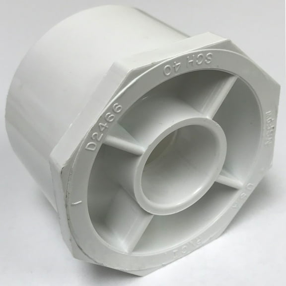 Charlotte Pipe & Foundry 4006862 3 x 1 in. PVC Pipe Reducing Bushing, Schedule 40 - White