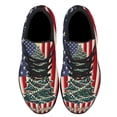 thumbnail image 2 of Merry ChriStas Tree American flag Shoes Sneakers Black Size 7, 2 of 7
