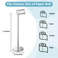 DECLUTTR Freestanding Toilet Paper Holder, Chrome Finish, TP Stand for ...