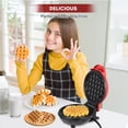 thumbnail image 2 of Mini Grill Machine Waffle Maker Electirc Round Griddle Sandwich Eggs Multifunctional Heating Panini Bread Poratble for Indoor Outdoor Use, 2 of 8
