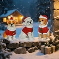 thumbnail image 3 of Dserfhy Realistic Dog Figurine Resin Puppy Animal Statue Christmas Decoration Lifelike Labrador Bichon Corgi Model for Indoor Outdoor Home Decor, 3 of 8