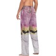 thumbnail image 6 of Men's Pajama Pants with Pockets Sleepwear Lounge Pants Stretch Casual Navy Marble with Golden Veins, 6 of 7