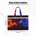 thumbnail image 3 of Salouo Futuristic Red And Blue Bird for Canvas Tote File Bag, Tote Bag With Zipper Business Briefcase Document Bag with Handle A4 File Organizer Laptop Bag for Travel & Work, 3 of 8