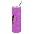 thumbnail image 3 of Carolines Treasures WDK1328TBL20 German Shepherd Black and Tan Design2 Stainless Steel 20 oz Skinny Tumbler Pink 20 oz, 3 of 4