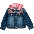 thumbnail image 2 of Peacolate 2-11Y Little&Big Girls Sequin Denim Jacket Children Embroidery Jean Outerwear,Butterfly,6-12Months, 2 of 7