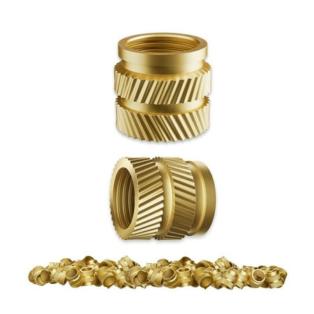 

Heat-Set Threaded Inserts Heat Set Insert for 3D Printing Components and Plastic Parts - Knurled Nuts (100 Pieces)