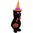 thumbnail image 5 of Northlight Lighted Black Cat in Witch's Hat Outdoor Halloween Decoration - 24", 5 of 6