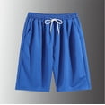 thumbnail image 2 of Cavosen Mens Shorts Athletic Casual Drawstring Elastic Waistband Shorts with Pocket Solid Breathable Lightweight Shorts Summer Trendy Shorts Blue S, 2 of 8