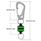 thumbnail image 4 of Retractor de red de pesca con mosca con accesorios de pesca con clip de mosquetón (verde) Wdftyju Para Estrenar, 4 of 4