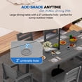 thumbnail image 4 of KINGYES 7-Piece Outdoor Dining Set, HDPE Patio Table and Chairs with Umbrella Hole, Gray, 4 of 11