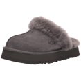 thumbnail image 1 of Zapatillas UGG Disquette de gamuza color carbón para mujer con piel de oveja, 1 of 1
