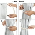 thumbnail image 4 of Uxcell 20.9'' Magnetic Window Curtain Tieback Buckle Clips Holders Polyester Beige 2pcs, 4 of 7