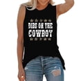 thumbnail image 1 of Fgnfyis T-Shirts Tendance pour Femmes pour Usage Quotidien Sans Manches Col Rond Style avec Imprimé Lettre Polyvalent pour Printemps et Été Parfaitement Assortis avec Pantalons et Shorts T-Shirts pour Femmes Noir P, 1 of 5