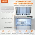 thumbnail image 2 of VEVOR Commercial Refrigerator 28" Sandwich Salad Prep Table 1 Door with 12 Pans, 2 of 9