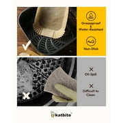 Katbite Air Fryer Liners, 100PCS, 8x5.5 Inch, Disposable Rectangle Basket Liners for Easy Cleanup