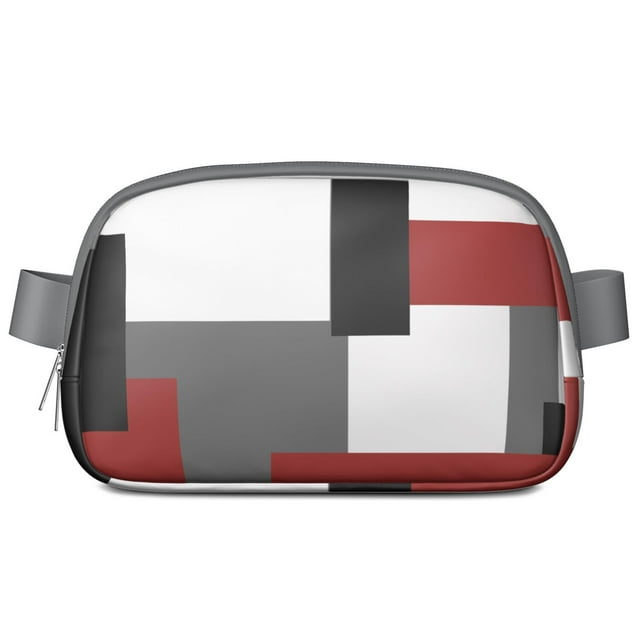 Bauhaus Style Belt Bag – Abstract Geometric Fanny Pack with Color Block Pattern and Minimalist Modern Aesthetic