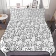 thumbnail image 1 of HAHDAXIA Cat Repeat Bedding Solid Comforter Set for All Seasons,3 Pieces(1 Comforter+2 Pillowcases),Soft Microfiber Bedding Set Full(79"x90"), 1 of 7