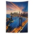 thumbnail image 3 of Ambesonne New York Tablecloth Rectangular Table Cover, Sunset Cityscape, 60"x84", Multicolor, 3 of 4