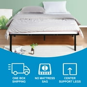 Boyd Sleep 14 Euro Metal Platform Bed Frame - Adjustable Lumbar Support, Tool-Free Assembly, Queen