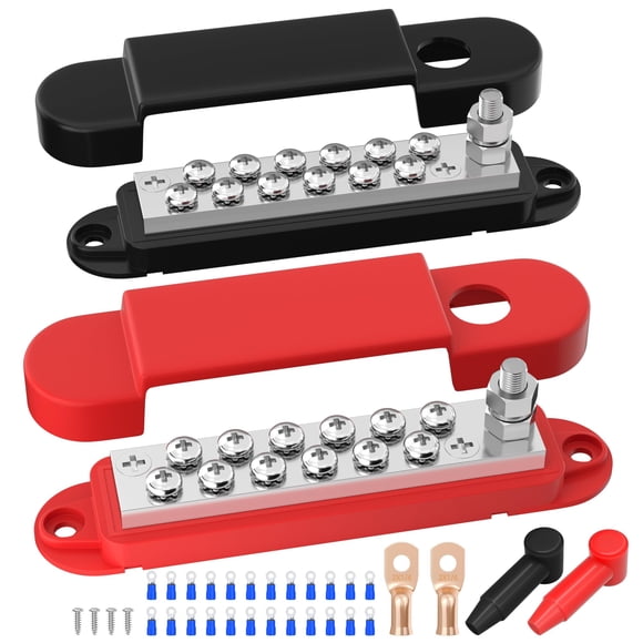 Bloque de distribución de energía RVBOATPAT 12V 150A 1/4 Stud