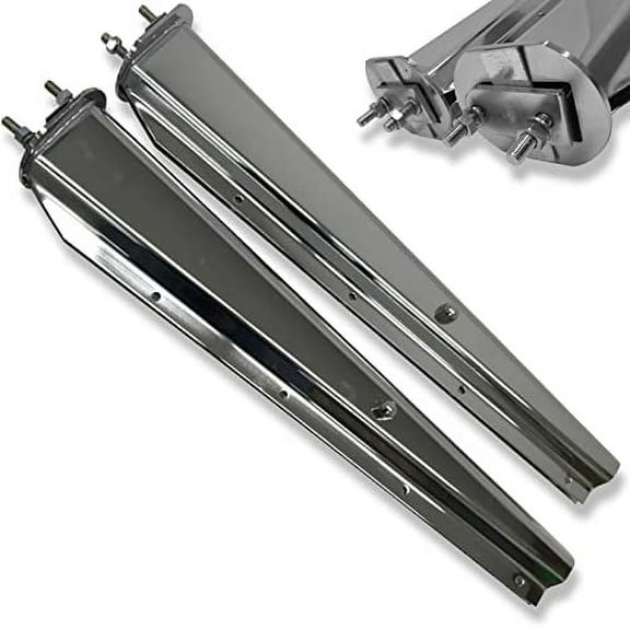 Mud Flap Hangers Chrome Steel 30" Semi Truck 2.5" Stud Pattern Spring Loaded 1-Pair