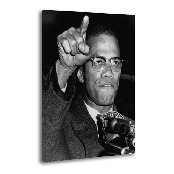 Malcolm X Black Power Print Photo Art Painting Canvas Poster Home Decorative Bedroom Modern Decor Posters Gifts 16x24inch(40x60cm)