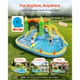 thumbnail image 4 of KFFKFF Inflatable Bounce House, 12.5 x 13.1 x 6.5 ft Inflatable Bounce House Water Slide, Bouncer Castle with Castle Bounces, Basketball Hoop, Splash Pool for 3 to 4 Kids Ages 3 to 8, 4 of 9