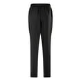 thumbnail image 5 of RUTAYY Women's Casual Pants Straight Leg Solid Color Elastic High Waist Stretch Classic Trendy Trousers, 5 of 6