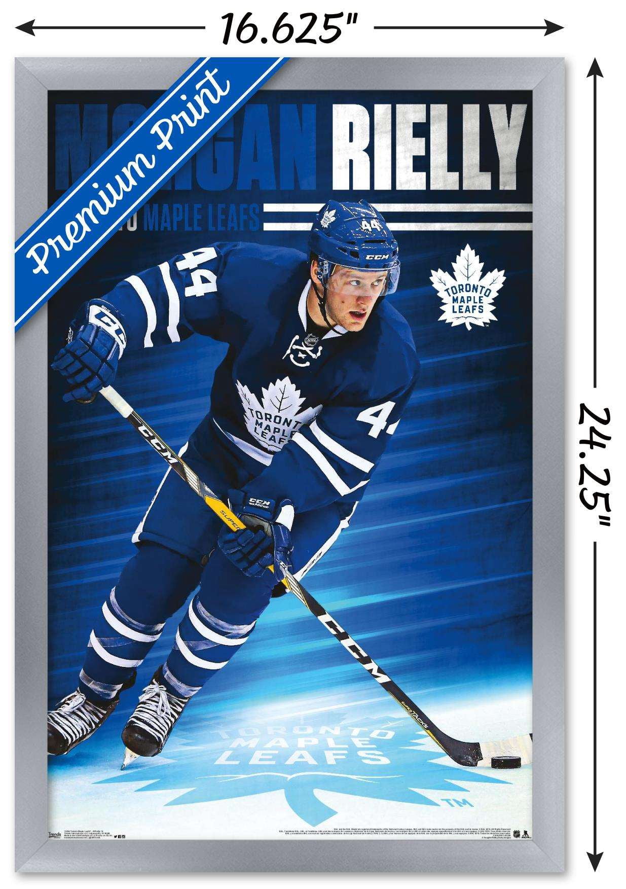 NHL Toronto Maple Leafs - Morgan Rielly 16 Wall Poster, 14.725" x 22.375", Framed