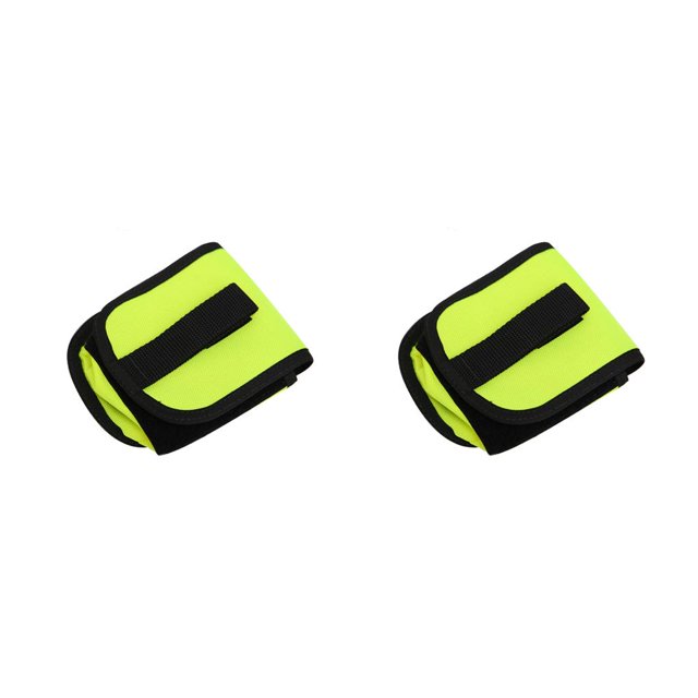 Yuarrent Bolsa de lastre para buceo, cinturón de almacenamiento de repuesto, equipo de transporte adhesivo, soporte de buceo, bolsa de accesorios, Amarillo fluorescente 2piezas Yuarrent CBP352538