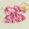 thumbnail image 3 of Robe de Saint-Valentin pour Bébés Filles avec Manches Longues et Imprimé Cœur, 3 of 9
