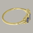thumbnail image 4 of LBG British Made 14k Yellow Gold Natural Sapphire Womens Promise Ring - 33 size options - Size 9.5, 4 of 6