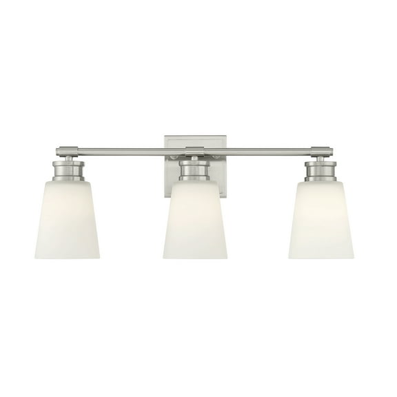 Trade Winds Billie 3-Light Bathroom Vanity Light in Brushed Nickel