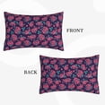 thumbnail image 2 of Gukieu Rose Flowers Print Plush Pillow Cover, Hidden Zipper Pillow Protector without Pillow Core, Suitable for Bedroom, Office, Car Decoration-20"x30", 2 of 6