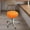 Orange, variant on Round Bar Stool Cover, Soft Elastic Seat Cushion Washable Bar Stool Cushion, Bar Blue