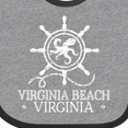 thumbnail image 4 of Inktastic Virginia Beach VA Nautical Boys or Girls Baby Bib, 4 of 4