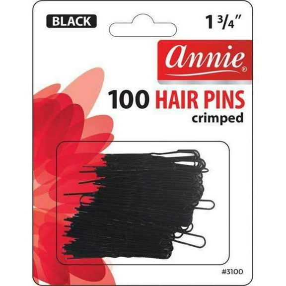 Annie Hairpins Black 100Ct [No Tips] (3100)