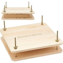 Book Press Bookbinding Wooden Book Press Tool Portable Binding Press Machine with Iron Nut Wing Nuts Gasket for Home School Office Bookbinding Supplies 11.8x11.8" diy