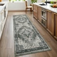thumbnail image 2 of HOMERRY Floral Print Runner 2' x 6' for Hallway Modern Washable Throw Rugs for Kitchen Indoor Carpet, Green, 2 of 6