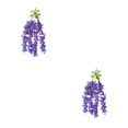 thumbnail image 2 of Bewildely Aspecto realista Flores artificiales para la decoración del jardín Durabilidad duradera ABS Decoración Wisteria Boda púrpura 1 púrpura 1 paquete 2Conjunto, 2 of 6