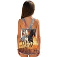 thumbnail image 2 of FUIALDOLG Little Girl One-piece Bathing Suit Black and White Horse Swimsuit with Skirt Age 3-14,Kids One-piece Bathing Suit Cute Sleeveless Tank Tops Swimsuit for Holiday Party Pool Parties 10-11Y, 2 of 7