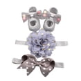 thumbnail image 1 of De Diadema De Flores De Encaje Para Niña Bebé + Conjunto De Zapatos, Lazos, Diadema De Malla Para Recién Nacido, Diademas, Accesorios Para El Cabello De Bebé Para El Día A Día 3 Uds Scienceny AP006675-01, 1 of 3