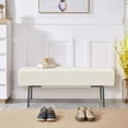thumbnail image 2 of Sesslife Contemporary Bedroom Bench, Upholstered Bench for End of Bed Entryway Hallway, Beige Bench Supports up to 250 lbs, 45"L x13"Wx 17"H, 2 of 10